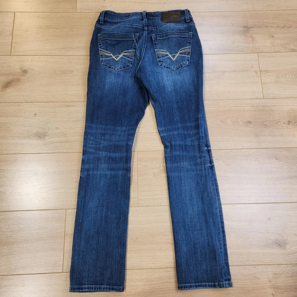 BKE Alec Straight Jeans Mens 30x32 Blue Medium Wash Slim Denim‎ Stretch